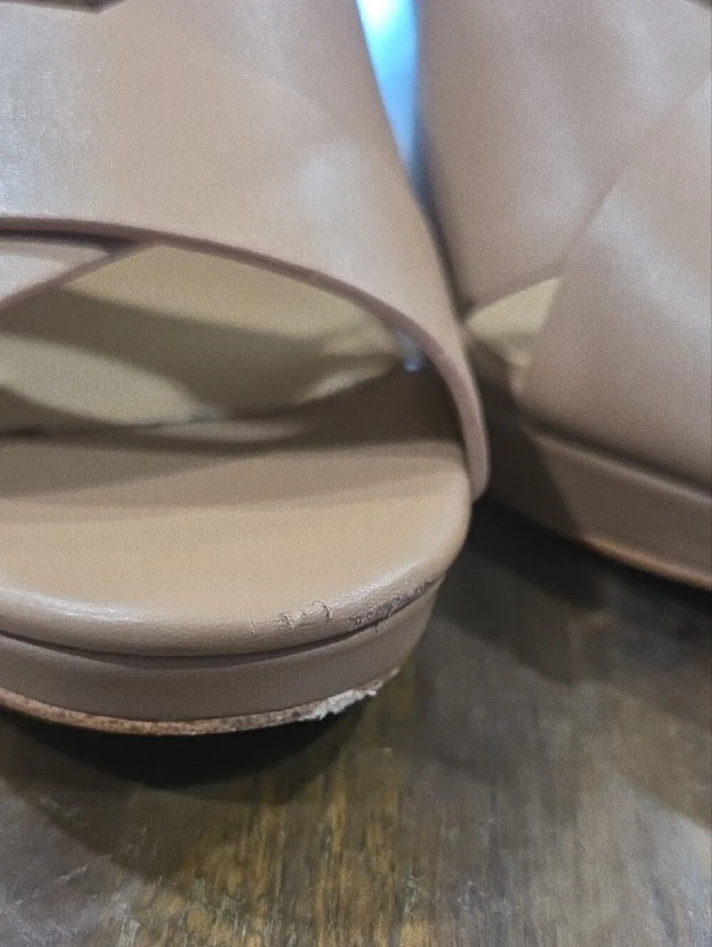 Michael Kors Nude Blush Leather Buckle Heels